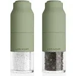 Stainless Steel Salt and Pepper Mill Set with Adjustable Ceramic Grinder I Ma