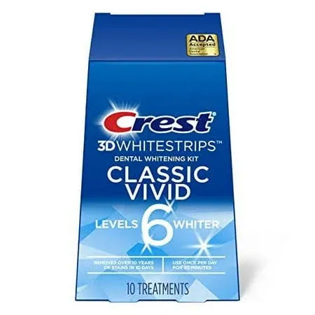 Crest 3D White Classic Vivid Whitestrips Teeth Whitening Kit