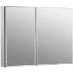 Kohler K-CB-CLC3526FS 35" W x 26" H Aluminum Two-Door Medicine Cabinet with Mirrored Doors Beveled Edges