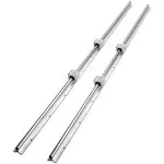 VEVOR Linear Guide Rail Set, SBR16 1500mm, 2 PCS 59 in/1500 mm SBR16 Guide Rails and 4 PCS SBR16UU Slide Blocks, Linear Rails and Bearings Kit for