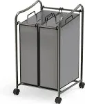 Simple Houseware Heavy Duty 3-Bag Laundry Sorter Rolling Cart