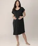 Kindred Bravely Universal Labor & Delivery Gown | Black - 1X/2X