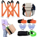 HQQNUO Moving Straps, Moving Straps Lifting System Kit for 1 Person and 2-Per...