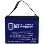 12V 75Ah Gel Battery Replaces BCI Group 24M Starting Marine & RV