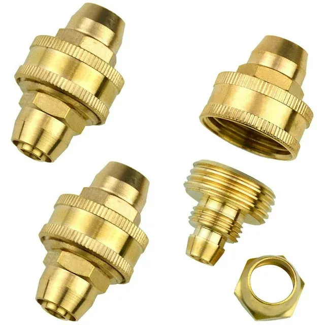 3Sets Brass 3/4&#034; Garden Heavy Duty Hose Mender Repair End Male Female Connector