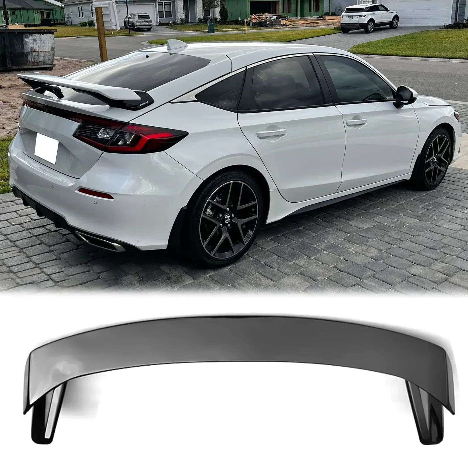 Fits 22-24 Honda Civic 11th Gen Hatchback HPD Gloss Black Rear Trunk Spoiler Lip