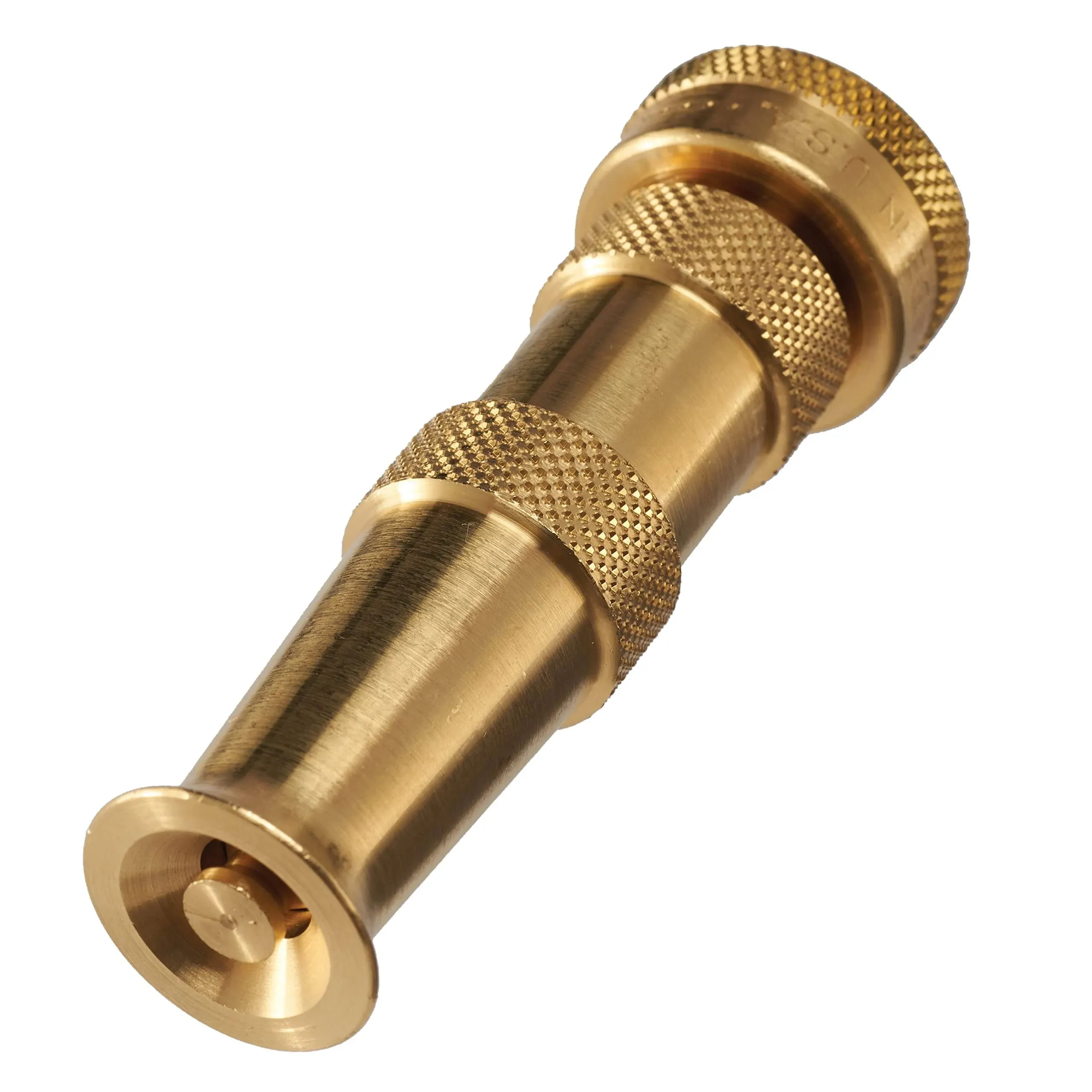 Dramm Brass Adjustable Spray Nozzle with Powerful Water Stream, Perfect for Cleaning Walkways, Patios, Gutters, Brass