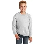 Jerzees 562B NuBlend Youth Crewneck Sweatshirt - Black Heather L