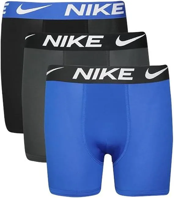 Nike Big Boys Essential Dri-Fit Boxer Briefs 3 Pack (Blue(-431)/B_G, X-Large)