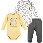 Hudson Baby Infant Boy Long-Sleeve Bodysuits and Pants, Construction Work