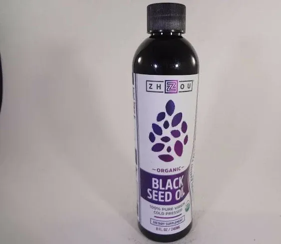 USDA Certified Organic Black Seed Oil - 100% Virgin, Cold Pressed Source of Omega 3 6 9 - Nigella Sativa Black Cumin - Super Antioxidant for Immune