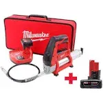 Milwaukee M12 12V Lithium-Ion Cordless Grease Gun Kit w/ M12