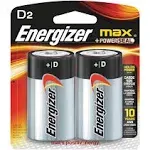 Energizer Max D 2-Pack