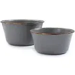 Barebones Enamel Mixing Bowl Set - Camping Dishes and Kitchen Salad Bowls -