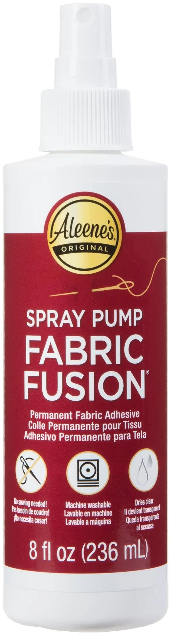 Aleene's Fusion Spray Pump, Fast Drying Permanent Fabric Adhesive, White