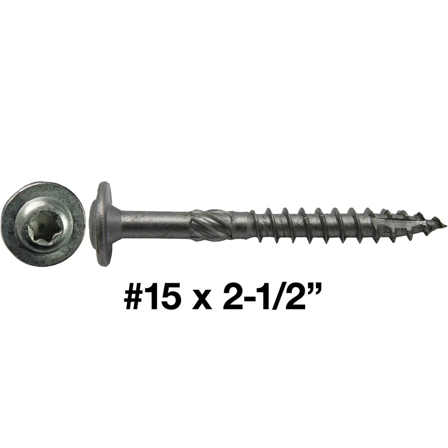 #15 Stainless Steel Construction Lag Screw T-30 Torx/Star Drive Heavy 