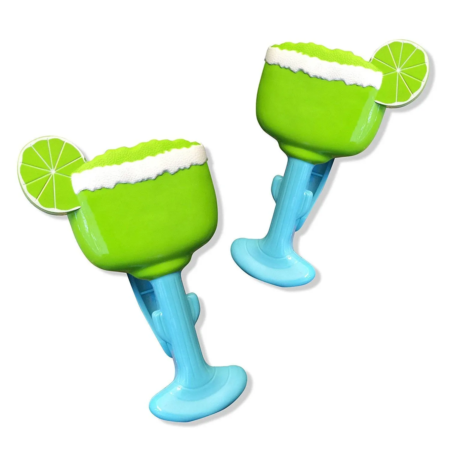 O2COOL Boca Clips Margarita Towel Clips, Green - 2 pack