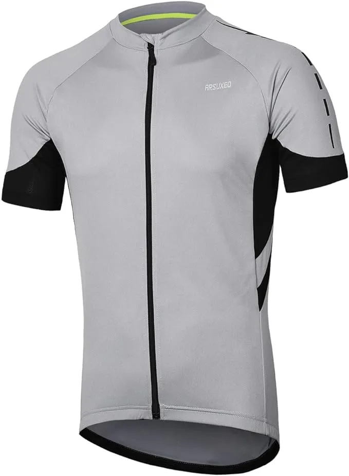 ARSUXEO Men's Short Sleeves Cycling Jersey Bicycle Biking Bike Shirt 636