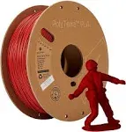 Polymaker 1.75mm PolyTerra PLA Filament (1kg, Army Red)