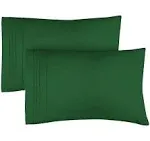 CGK Unlimited Soft Microfiber Pillowcase Set of 2 - Queen - Emerald Green