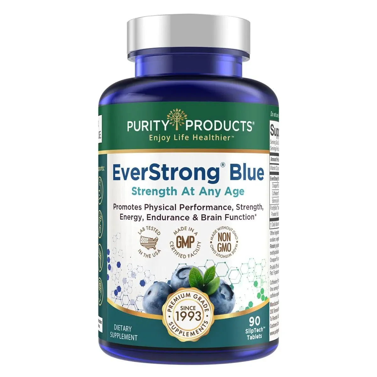 Purity Products EverStrong Blue Strength Building + Brain Boosting W/Muscle Matrix Blend ft. Creatine Monohydrate + More, PurityBlue Organic