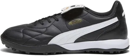 Puma King Top TT Turf Soccer Shoes Black/White / 8