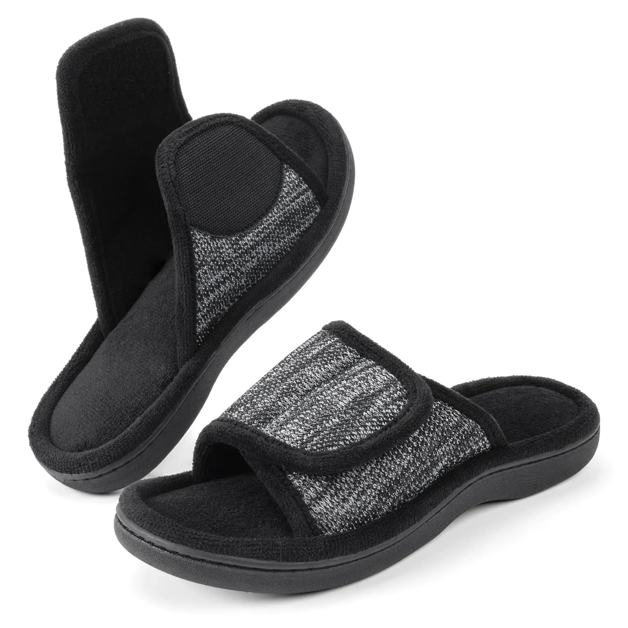 RockDove Women's Adjustable Wrap Memory Foam Slide Slipper