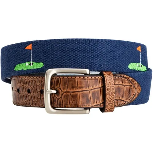 "Greg Norman Men's Flag Golf Web Belt"