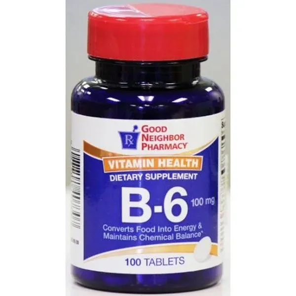 Nature Made Vitamin B6, 100 mg, Tablets - 100 tablets