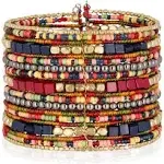 SPUNKYsoul Cuff Bracelets for Women Collection (Navy/Red/Box)