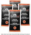 Counteract 6oz-b4 Centrifugal Force Tire/Wheel Balancing Beads - Off-Road vehicles, Light Duty Truck Tires, (4) 6oz Balance Bead Bags, (4) Valve Caps