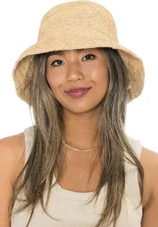 L*Space Isadora Straw Bucket Hat