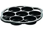 Lodge Cast Iron Mini Cake Pan. Pre-seasoned Cast Iron Cake Pan for Baking Biscuits, Desserts, and Cupcakes.