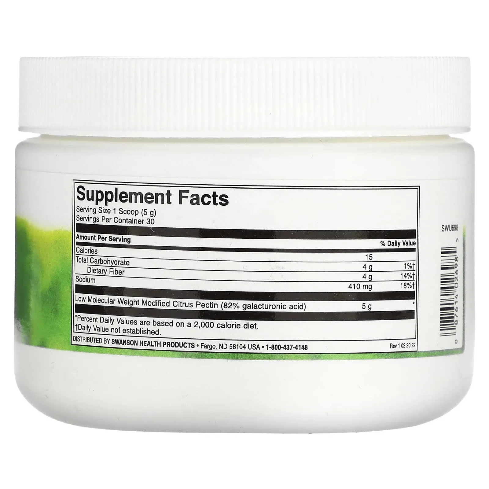 Swanson Ultra PectiPure Modified Citrus Pectin Powder 150g 5.28 oz