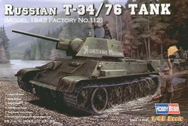 1/48 Hobby Boss T-34/76 Tank (Model 1943 Factory No.112) 84808