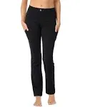 HDE Yoga Dress Pants for Women Straight Leg Pull On Pants with 8 Pockets Black - L Short, Women's, Size: Large