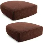 Juvale 2 Pack Stretch Couch Cushion Slipcovers, Reversible Polyester Outdoor Sofa Protectors (Small, Chocolate)