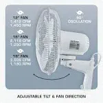 Hurricane Supreme 16-inch Wall Mount Oscillating Fan