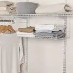 Rubbermaid 24 In Universal Closet Steel Wire Added Storage Hanging Shelf, White