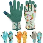 Leather-Gardening-Gloves for Women -Thorn-Proof Work-Gloves for Weeding, Digging, Planting,Pruning Yard garden Gloves