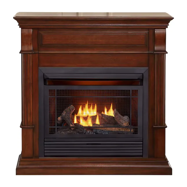 Duluth Forge Dual Fuel Ventless Gas Fireplace with Mantel 26,000 BTU DFS-300