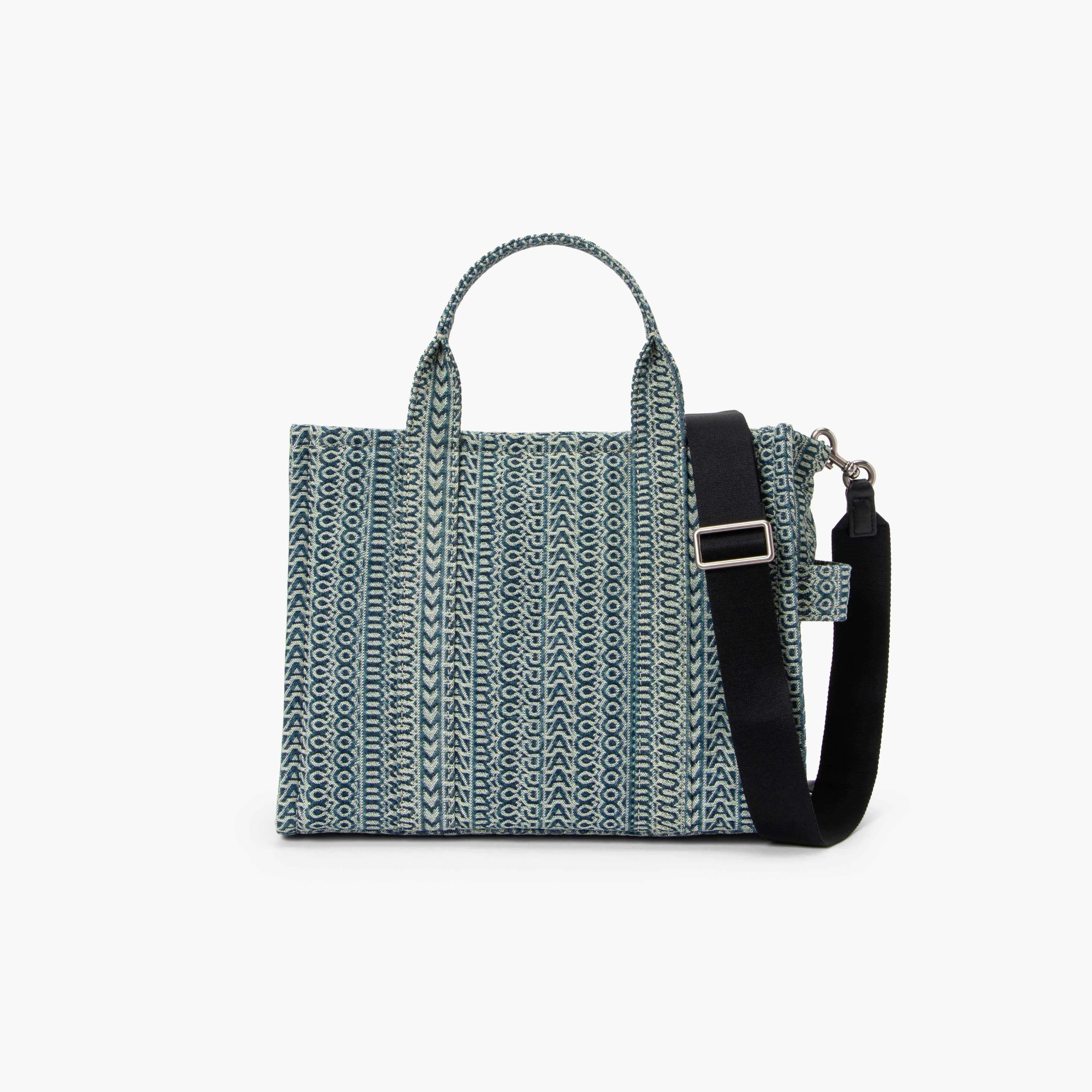 Marc Jacobs: The Washed Monogram Denim Medium Tote Bag