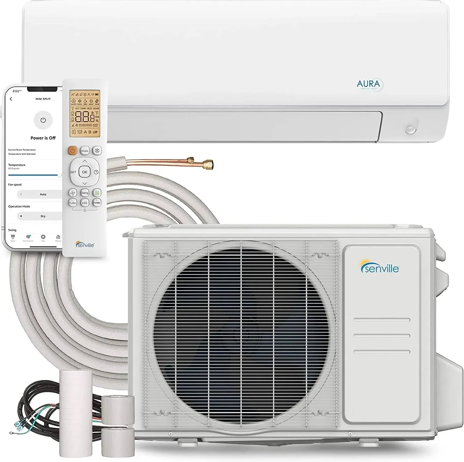 Senville AURA 33000 BTU Mini Split Air Conditioner and Heat Pump - SENA/33HF