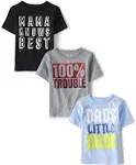 The Children's Place Baby Boys' and Toddler Family,mom,dad,sibiling Short Sleeve Graphic T-Shirts,multipacks