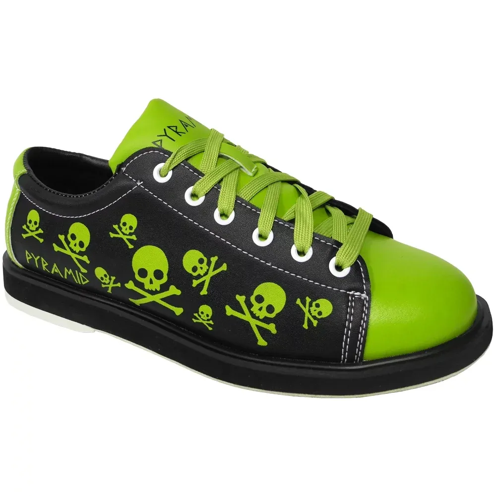 Pyramid Men's Skull Black/Green Bowling Shoes