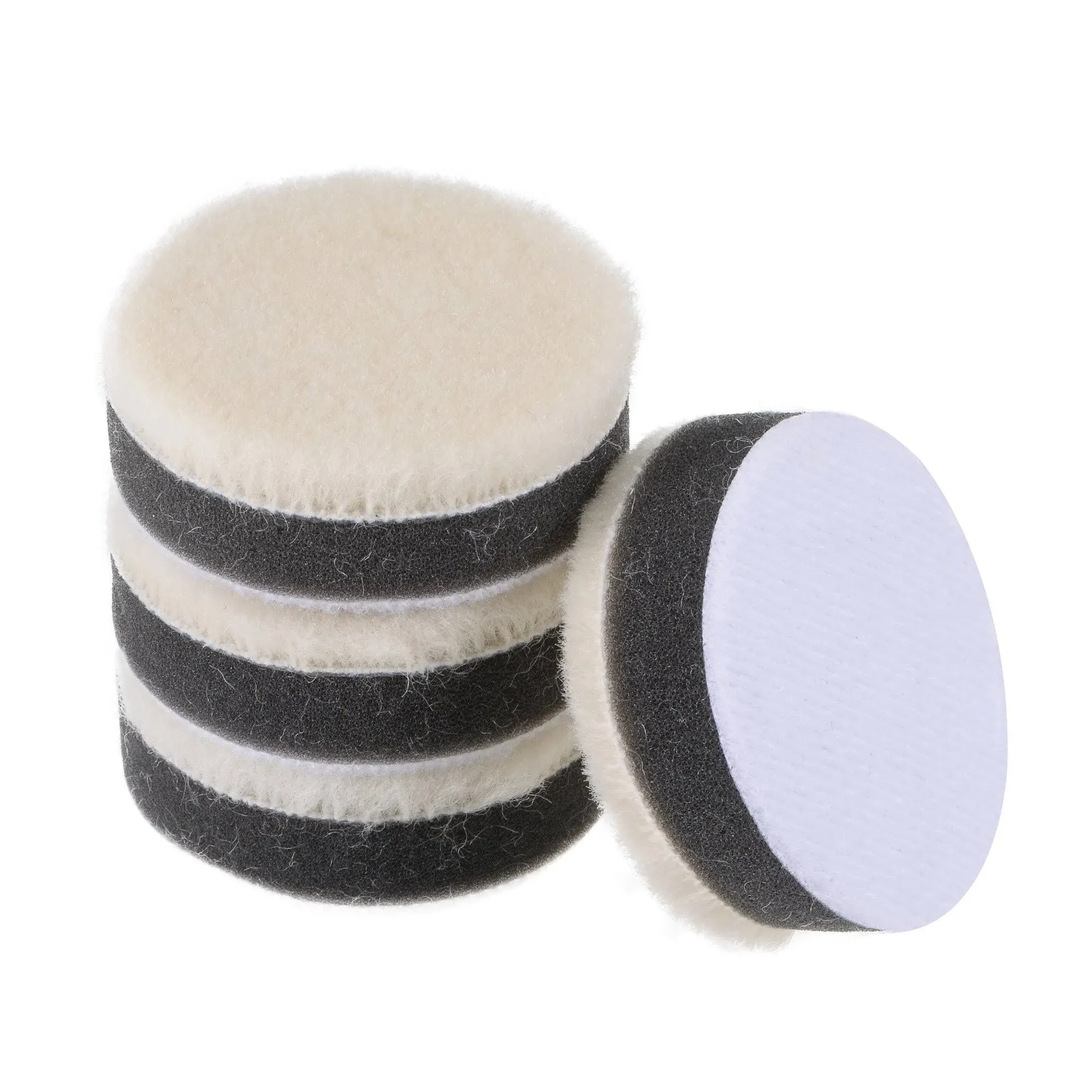 Uxcell Wool Felt Sponge Polishing Pad Hook and Loop Fine Polishing Tool ...