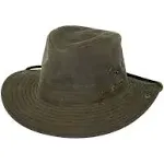 Outback Trading River Guide Oilskin Hat - Sage - Medium