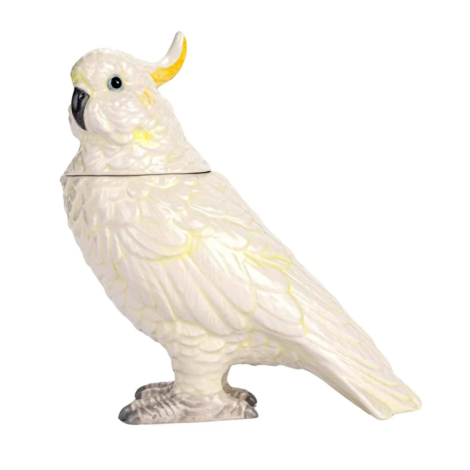 Ceramic Cockatoo Shaped Jar with Lid