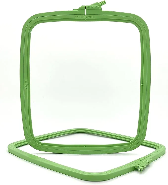 Nurge Green Plastic Square Embroidery Hoop, Cross Stitch Hoops, Punch Needle Hoop ...