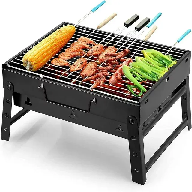 Uten Tabletop  Charcoal Barbecue Grill BBQ Grill Tool Foldable Outdoor Portable